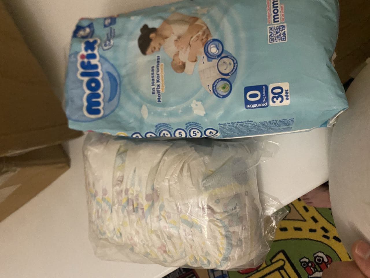 Prematüre bebek bezi 1 paket molfix 0 beden